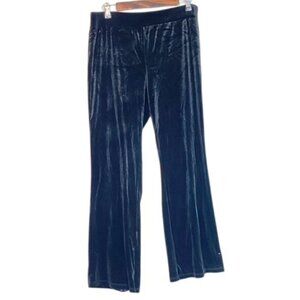 Melissa Paige Petite Black Velvet Pull-On Pants Large